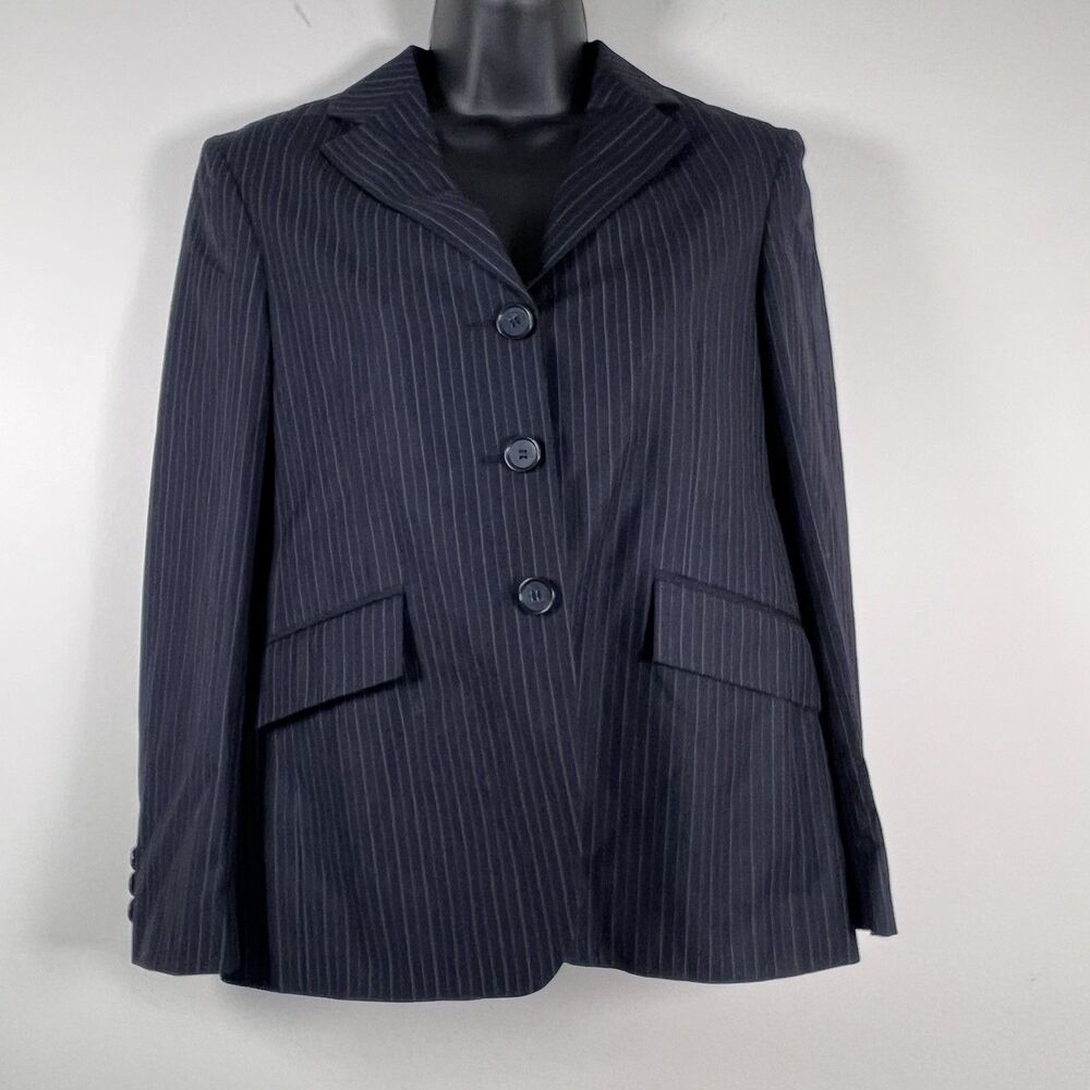 WELLINGTON Show Hunt Coat  Black w/  Metallic Pinstripes Washable Sz 14F